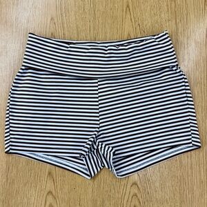 Brown and White Fold over Women's Micro Shorts Size XL